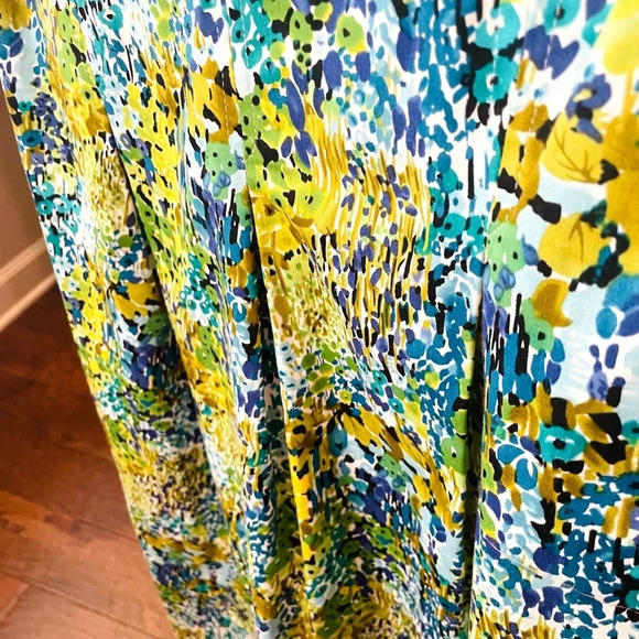 Nine West women’s plus sleeveless dress pockets wedding guest SZ 20W blue green - Picture 6 of 11